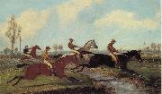 Henry Alken Jnr Over the Water,Past a Marker over the Ditch china oil painting reproduction